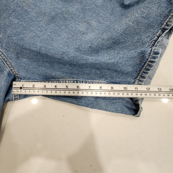 VTG Polo Jeans Co Ralph Lauren Banner Denim Shorts Mens 38 Inseam 11" Y2K Baggy - Picture 8 of 11